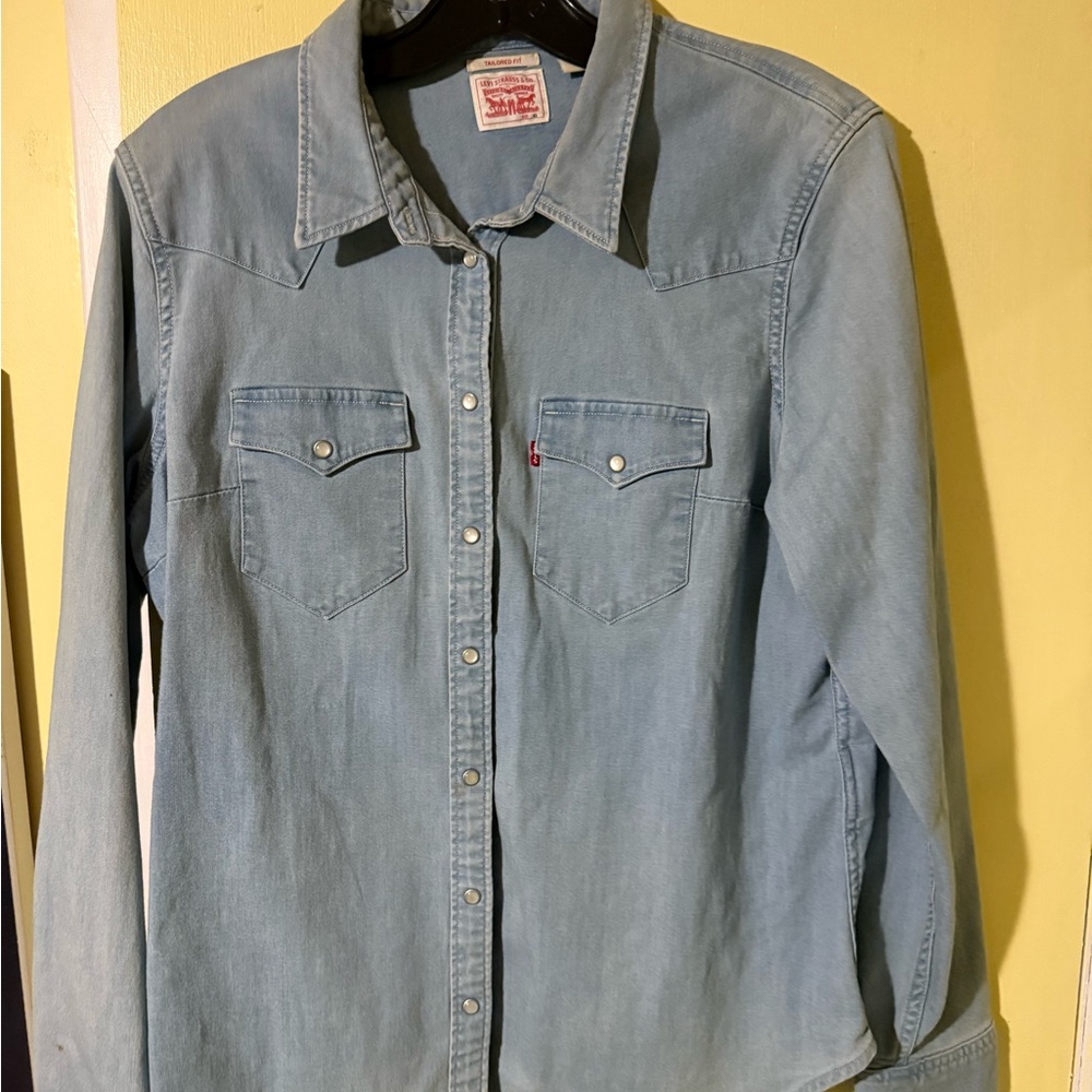 Levi's Sky Blue Tailored Denim Shirt